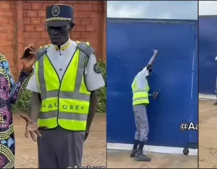 Heartwarming Video: Nigerian Security Guard Who Returned Empty-Handed After 20 Years Abroad, Overwhelmed as He Receives Over N500K