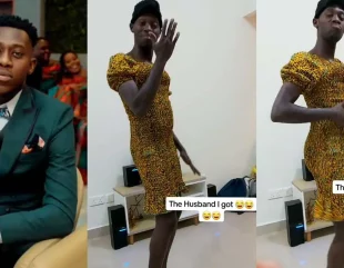 Lady shares what she caught her husband doing in her gown (Video)