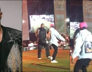 Kizz Daniel’s bouncer throws a fan off stage