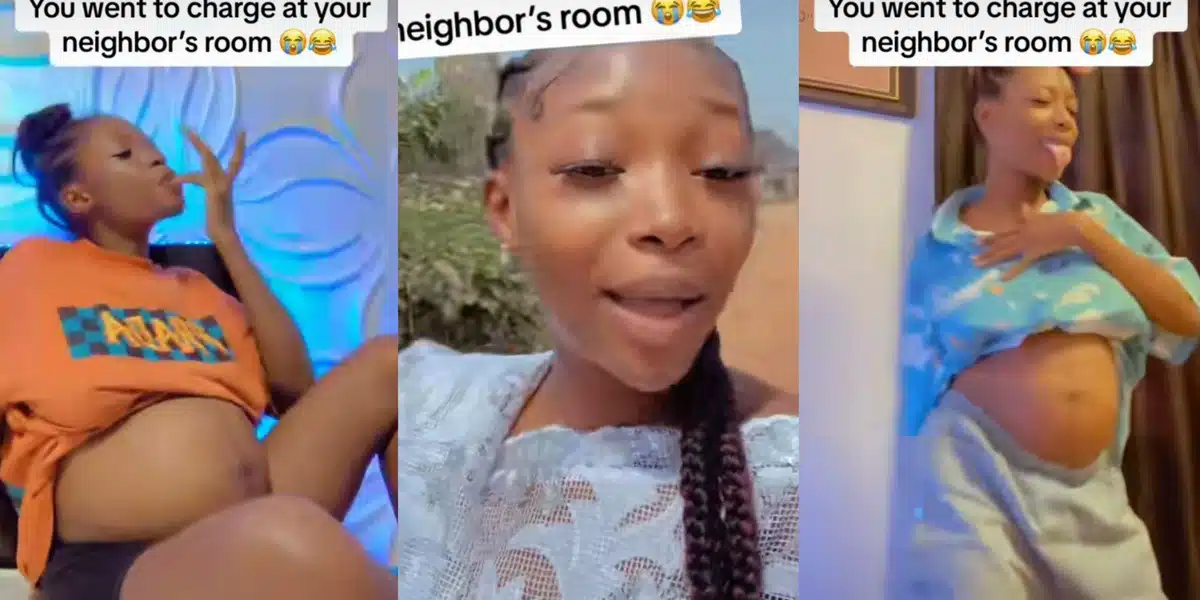 “He Charged You for 9 Months” – Lady Who Visited Neighbor’s Room to Charge Phone Displays Baby Bump