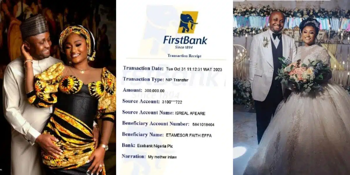 Isreal DMW Shares Receipt of ₦400k Cash Gift to Estranged Wife’s Calabar Mother, Labels Her as the “Most Wicked”