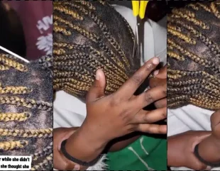 Driver cuts off braids of slay queen after booking an Uber ride without money