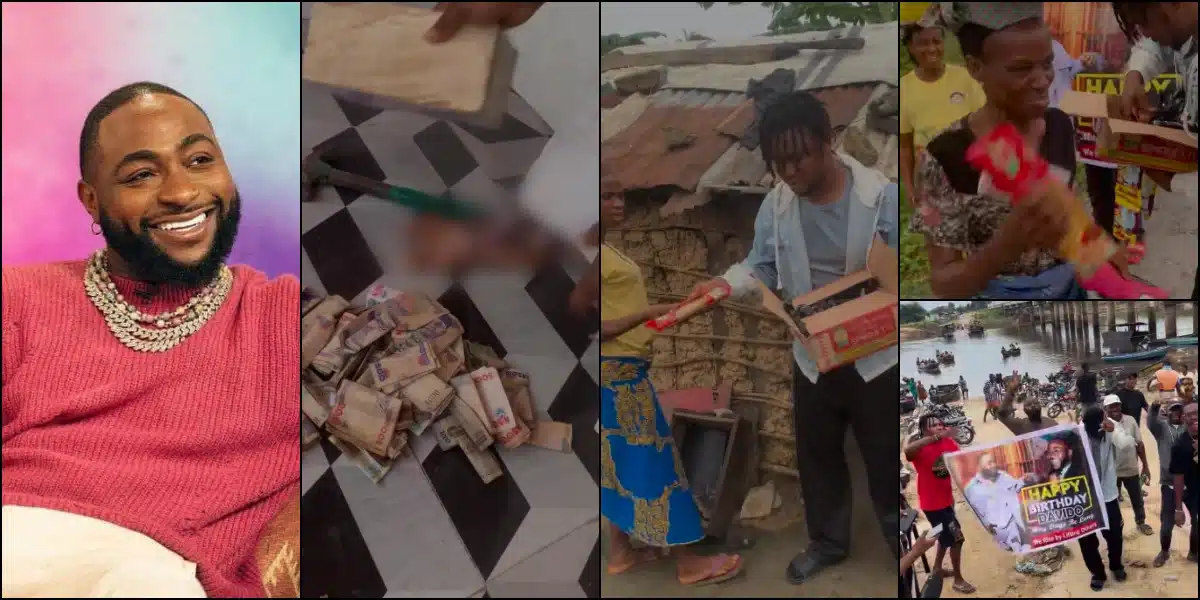 Davido’s fan breaks piggy bank, uses the money to show street love in celebration of the singer’s birthday