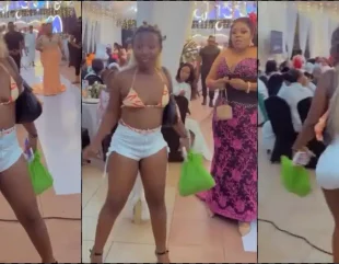 Someone dresses like this to your wedding reception, what’s your next move? (Video)