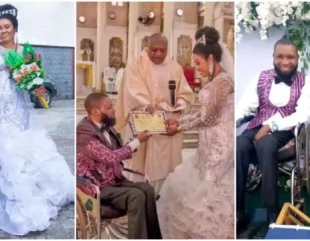 “Celebrating Love” Lady Overjoyed as She Ties the Knot with Physically Challenged Lover in Akwa Ibom