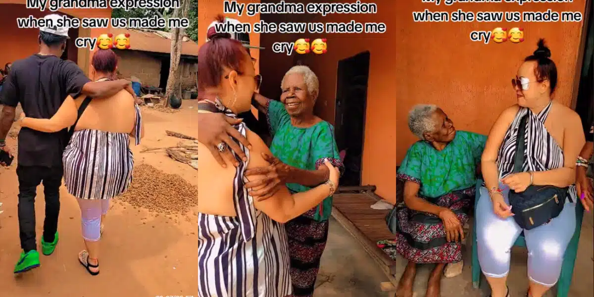 Grandma’s Reaction Goes Viral as Man Returns to Village with ‘Oyinbo’ Wife