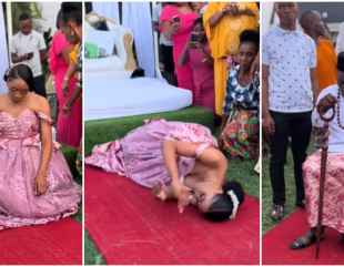 “Shocking” – Bride Told to Lie Down Before Her Husband on Their Traditional Wedding Day (Video)