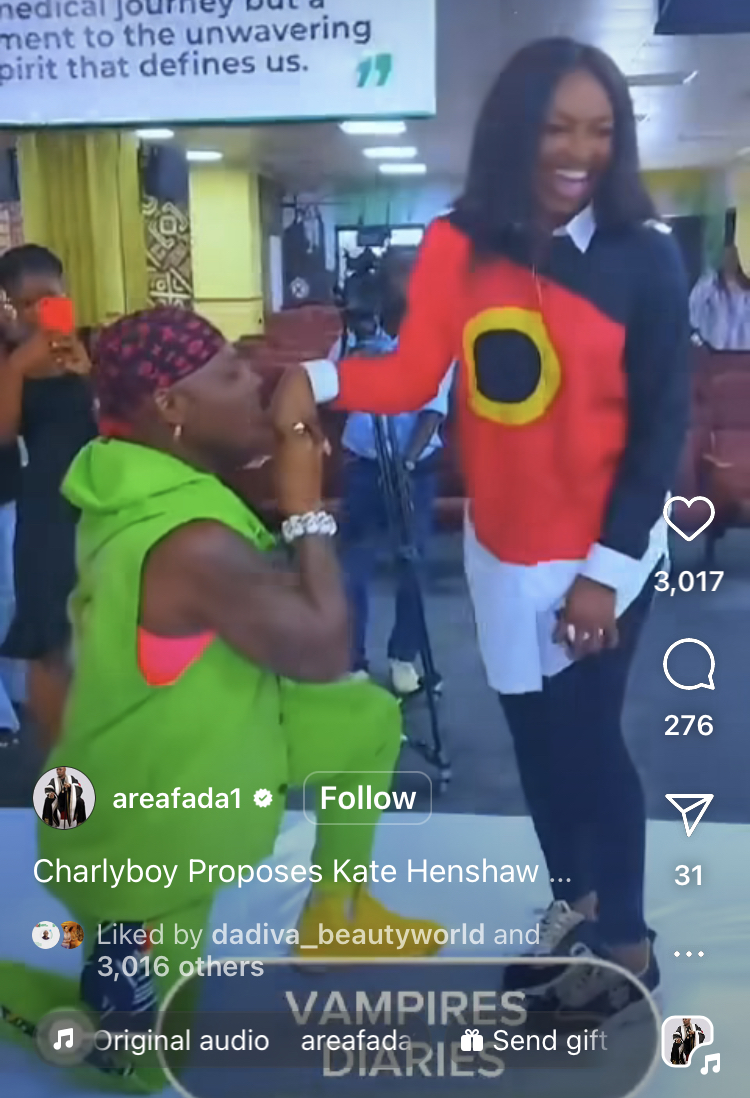 Charly Boy’s Playful Proposal to Kate Henshaw Steals Hearts