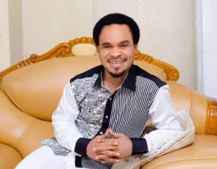 “Okay, it’s time to arrest Odumeje” — Netizens question as Pastor Odumeje does deliverance on reverend sister