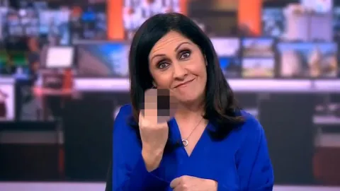 BBC Presenter Flips the Script with a Middle Finger Gesture Caught on Camera (Video)