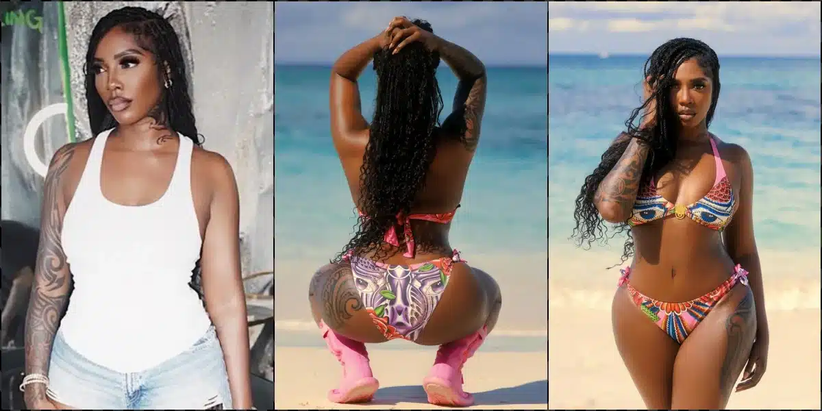 Tiwa Savage Sets Heads Rolling with Stunning Bikini Photos