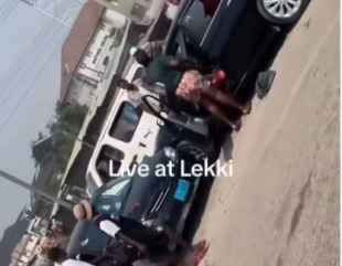 Angry Woman Uses Her Car To Repeatedly Bash Another Person’s Car In Lekki (Video)