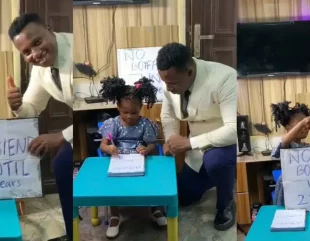 “No boyfriend until 21” — Father signs contract with his 2-Year-old daughter