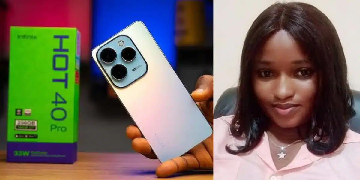 Infinix Nigeria Presents Latest Phone ‘Hot 40’ to Nigerian Woman Who Wakes Up at 4:50 am to Cook for Husband