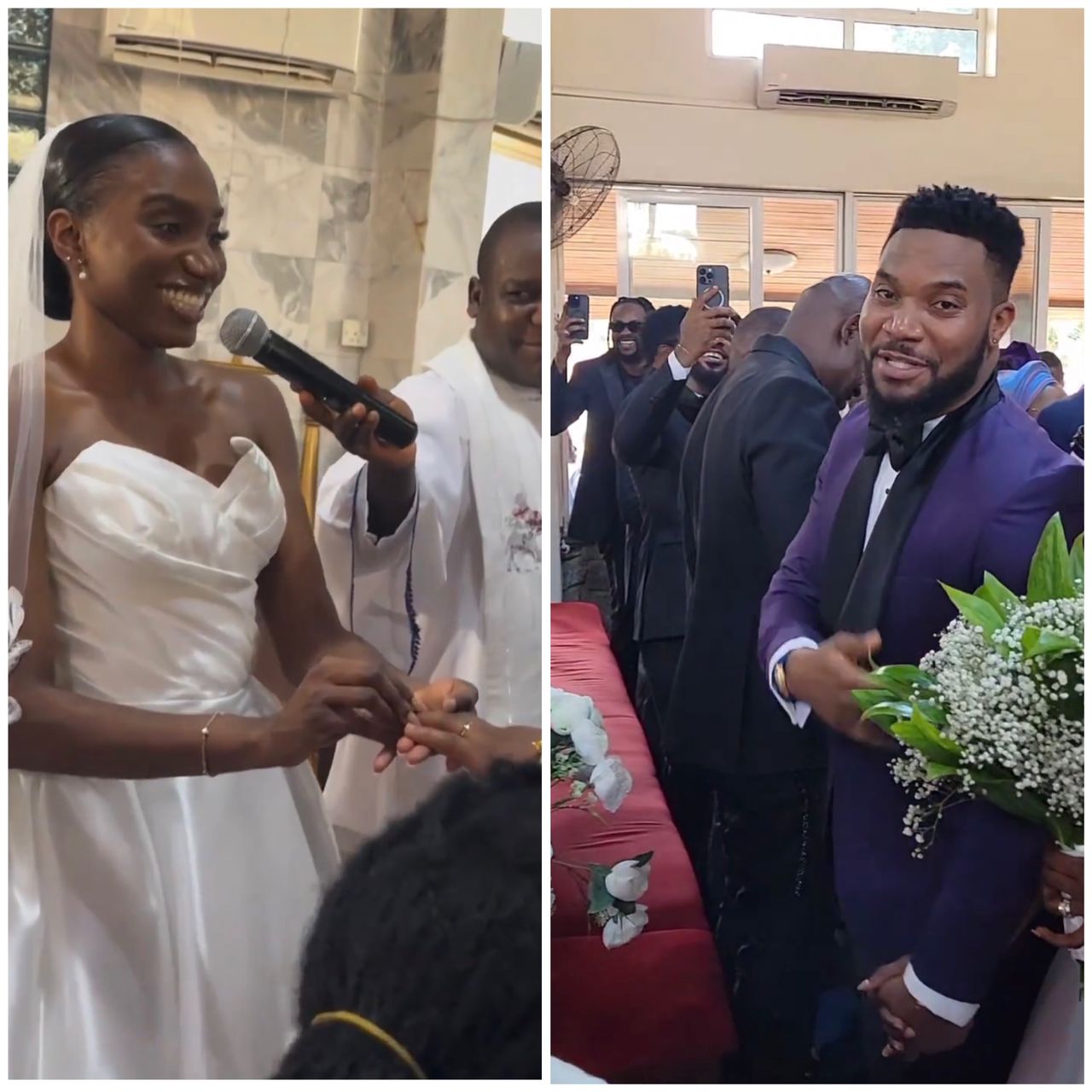 Photos and videos from actor Kunle Remi and Tiwi’s white wedding