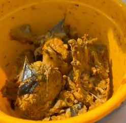 Drama Unfolds as Dispatch Rider Eats Half Bowl of Banga and Catfish Soup (Video)