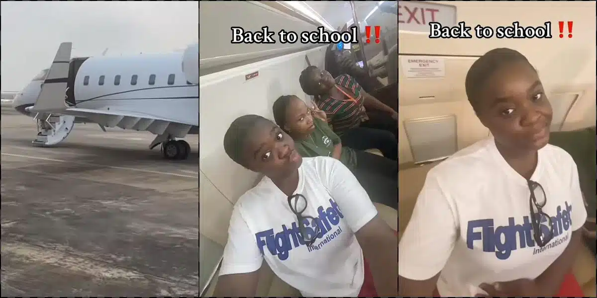 Nigerian Students Cause Reactions as They Make a Grand Entrance to School on a Private Jet