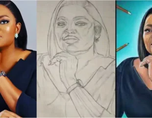 A Talented artist uses 72 hours to draw Funke Akindele