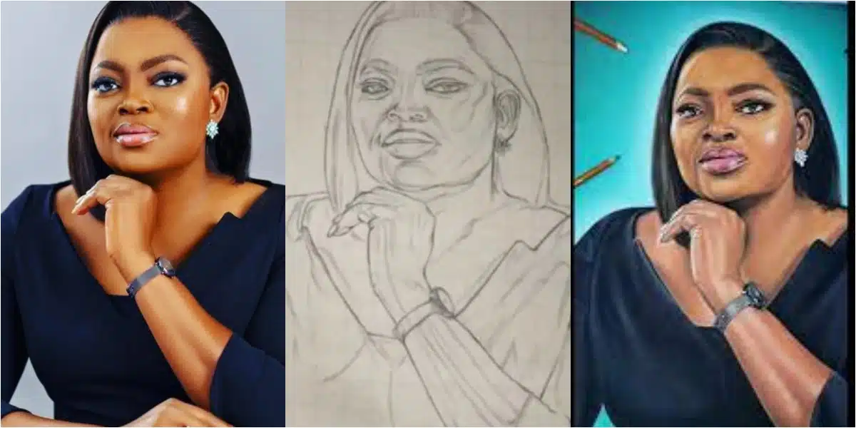 A Talented artist uses 72 hours to draw Funke Akindele