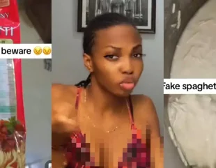 Nigerian lady raises awareness on social media as she allegedly purchased a fake Golden Penny Spaghetti