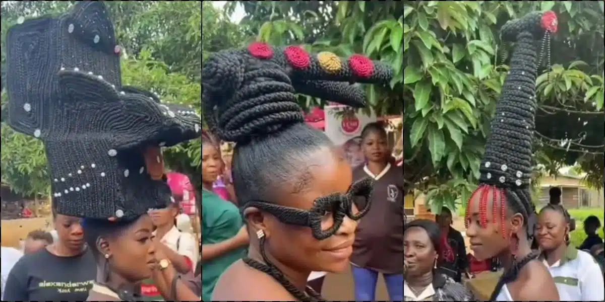 Weird hairstyles at a beauty contest spark massive reactions