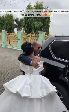 Nigerian Lady Overjoyed as Boss Flies to Nigeria from UK for Her Wedding Ceremony