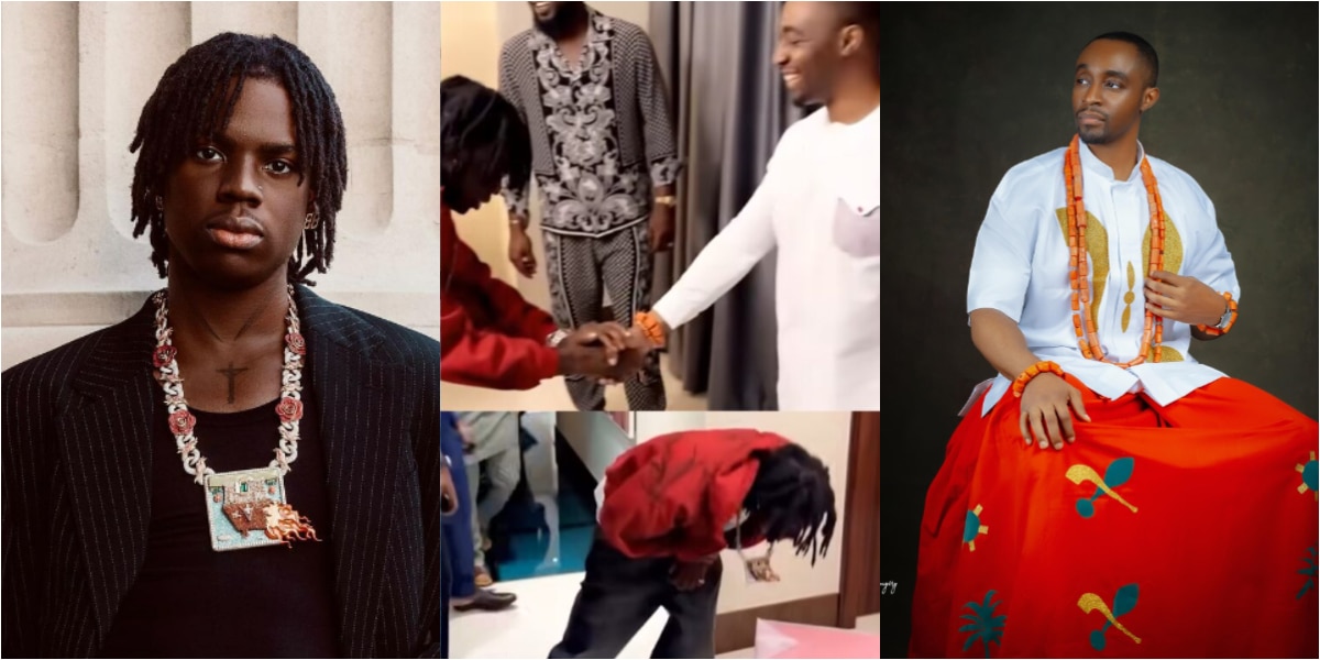 Netizens Praise Rema for Continuously Bowing to Greet Benin Crown Prince