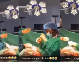 “This is unprofessional” — Gen Z doctors dance to Shallipopi while operating patient