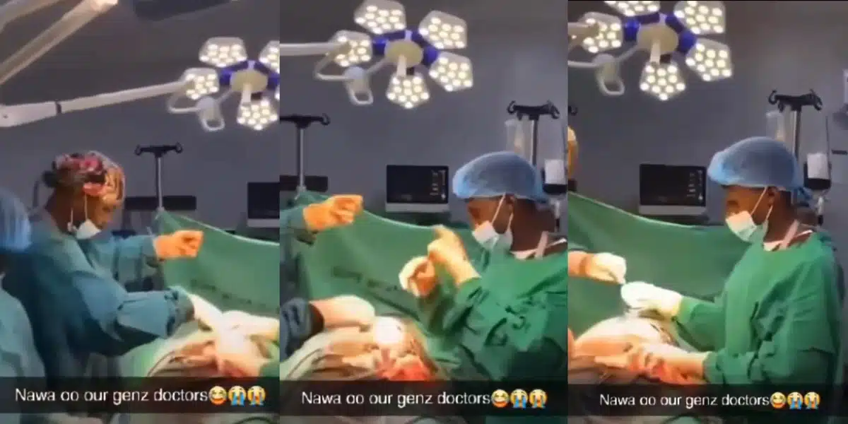 “This is unprofessional” — Gen Z doctors dance to Shallipopi while operating patient