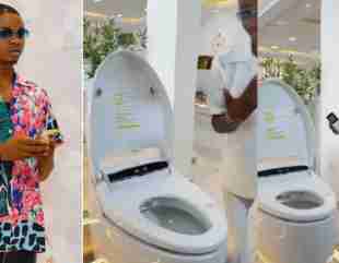 Ola of Lagos Sparks Reactions as He Displays Water Closet Worth N600k