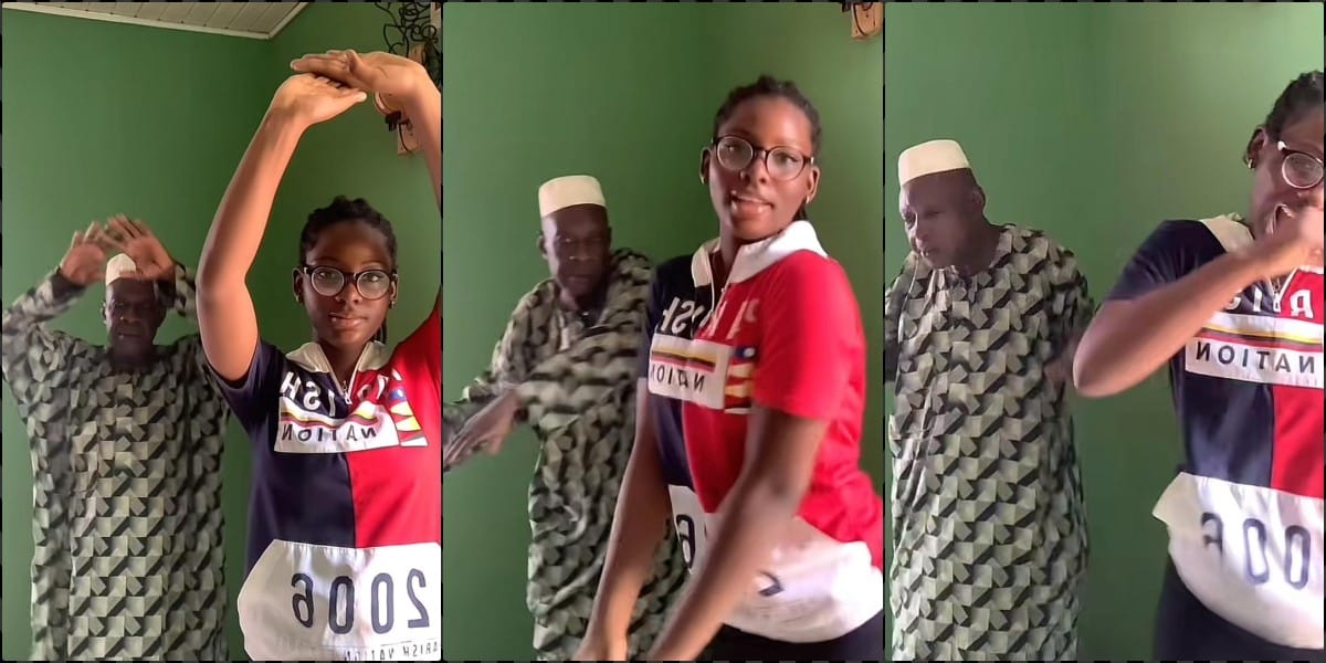 “See what Gen Z turned Alhaji to” – Granddaughter makes grandpa join viral dance