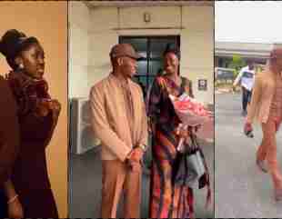 Social Media User criticizes Moses Bliss’ wife’s outfit as they attend a worship concert