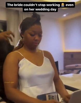 Bride Amazes People by Working on Her Wedding Day (Video)