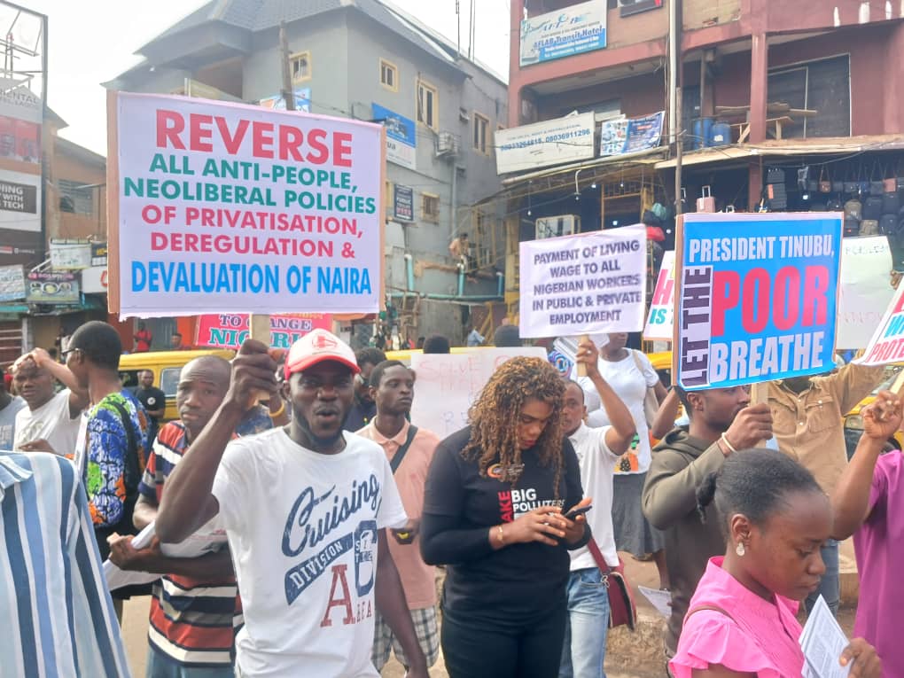 June 12: Nigerians Protest Hardship, Demand Tinubu’s Resignation (Photos)