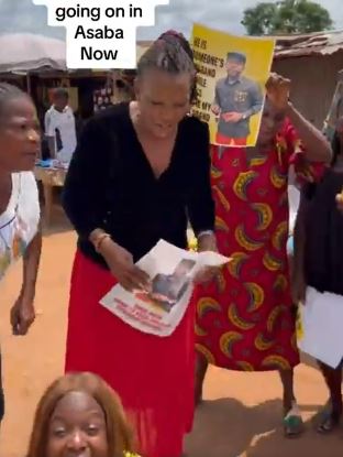 Married Women Hold Protest Against Husband Snatching in Asaba (Video)