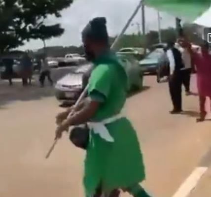 Popular social media influencer Flag Boy arrested while protesting against hunger in Abuja