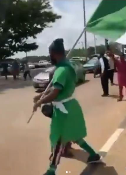 Popular social media influencer Flag Boy arrested while protesting against hunger in Abuja
