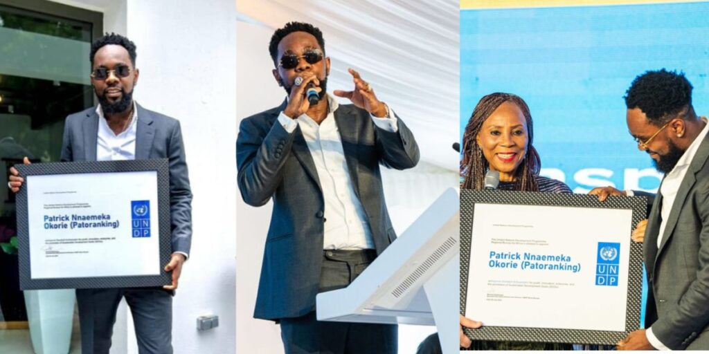 Patoranking Honoured as UNDP Regional Goodwill Ambassador for Africa