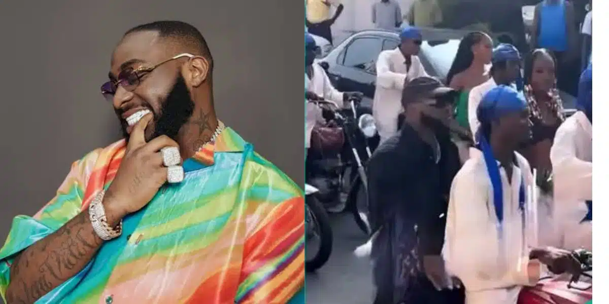 Fans React as Leaked Video of Davido Riding an Okada Goes Viral