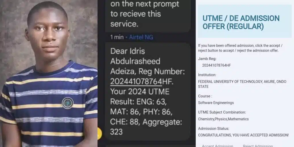 Bricklayer’s son with high JAMB score gets sponsorship to study software engineering